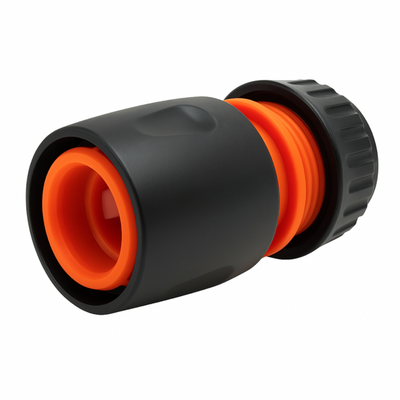 Female Hose Pipe Connector 1/2” or 5/8” | Quick Click Lock Garden Hose Fitting for Irrigation, Leak-Free Connection