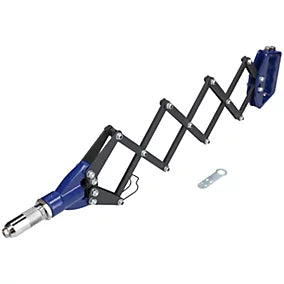 32" Toolzone Lazy Tong Pop Rivet Gun RV005 – Heavy Duty Concertina Riveter with 3 Nozzles for Rivets up to 6.4mm