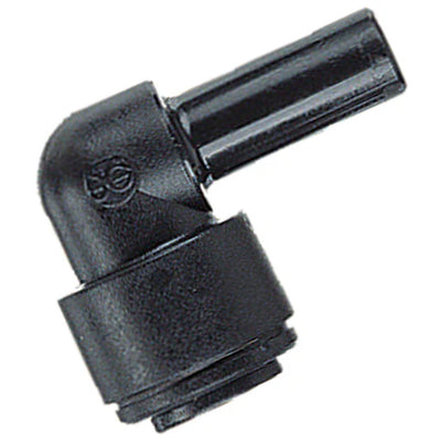 12mm John Guest Speedfit Stem Elbow – Plug-In 90° Push-Fit Tube x Stem Connector, Pack of 2