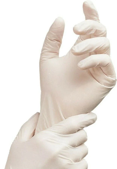 Image of a box of medium Kingfisher KGV6 powder-free vinyl disposable gloves (100 pack).