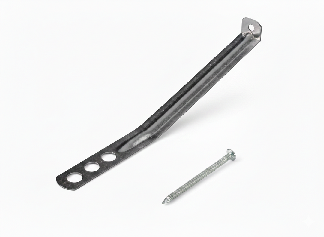 250x 50mm stainless steel timber frame ties with nails for construction projects.