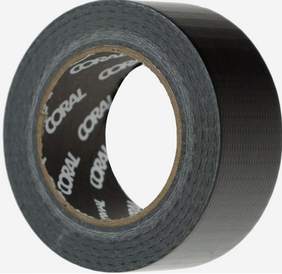 Image of Coral Endurance 48mm x 50M Black Duct Tape, a heavy-duty adhesive roll.