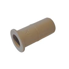 Close-up of a 12mm JG Speedfit plastic pipe insert, essential for plumbing systems.
