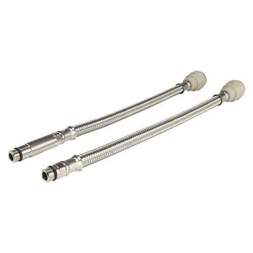 300mm long, 12mm x M10 JG Speedfit braided flexible tap connector hoses for monobloc taps.