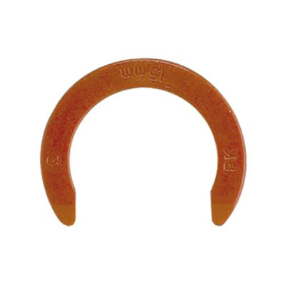 22mm red JG Speedfit collet identity clips for plumbing pipes in a 100-pack.