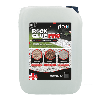 10 Litre Rock Glue Pro heavy-duty gravel binder for driveways, garden paths, and mulch.