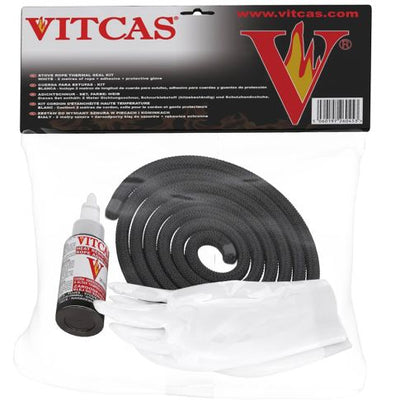 VITCAS Black Stove Fire Rope Replacement Kit 6mm