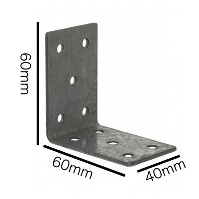 60x60x40 Angle Brackets (Galvanised) AB/60x40