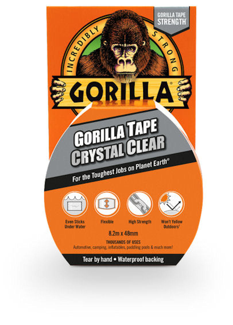 Gorilla Crystal Clear Tape 8.2m